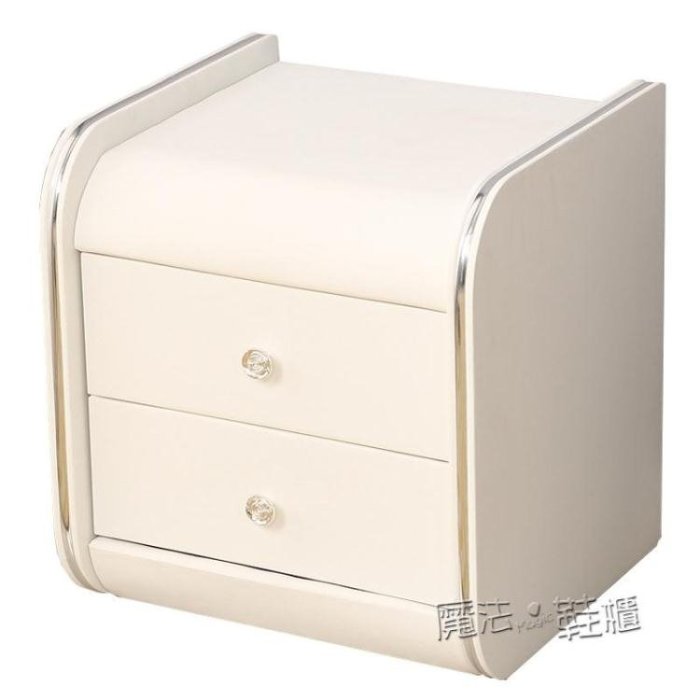 【熱賣精選】床頭櫃簡約現代臥室小戶型迷你儲物櫃窄歐式簡易白色皮質床邊櫃子