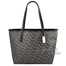 【茱麗葉精品】全新精品 COACH 專櫃商品 CF342 新版品牌印花LOGO肩背托特包.黑 現貨