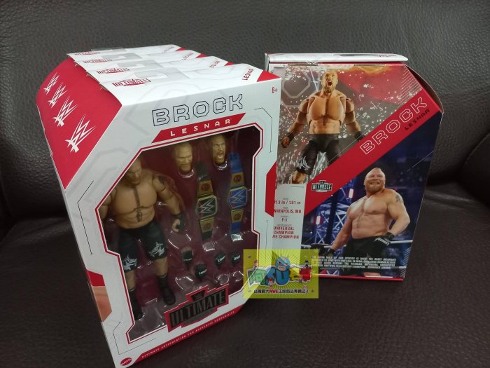 ☆阿Su倉庫☆WWE摔角 Brock Lesnar Ultimate Elite 15 F5野獸終極精華版人偶附冠軍腰帶