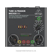 MIC500USB Behringer耳朵牌 真空電子管 移動 麥克風真空管前級 擴大機 +48V幻象電源 USB