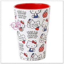 ♥小花花日本精品♥Hello Kitty側坐愛心杯