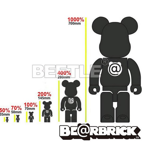 BEETLE BE@RBRICK ANEVER 透明乾燥花庫柏力克熊BEARBRICK 1000