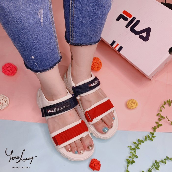 【Luxury】FILA Ray Tracer厚底涼鞋 2色 魔鬼氈 防水 雙槓 男鞋 女鞋 情侶鞋 韓國代購 正品