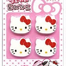 小花花日本精品 Hello Kitty  汽車門防撞防刮軟墊貼 防撞貼 防碰撞 白色 貓臉 88935508