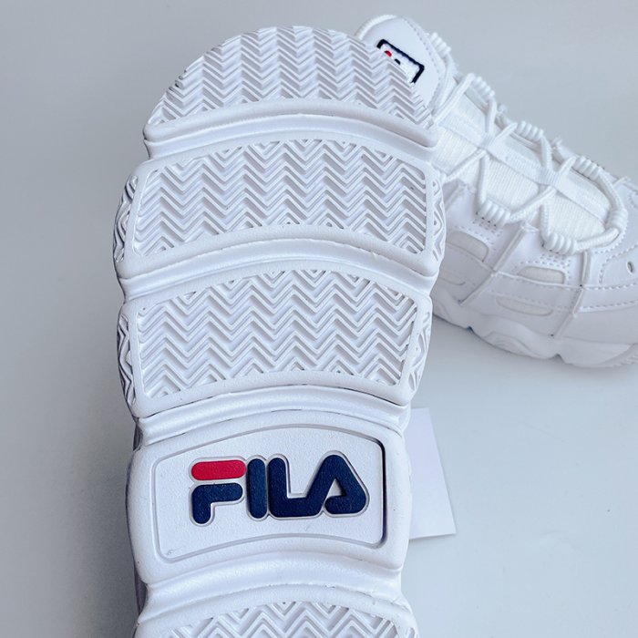 美國百分百【全新正品】FILA 休閒鞋 帆布鞋 運動鞋 低筒 全白 男 魔鬼氈 厚底 BO95