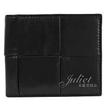 【茱麗葉精品】全新商品 BOTTEGA VENETA 專櫃商品 690963 大格編織牛皮六卡短夾.黑 現貨