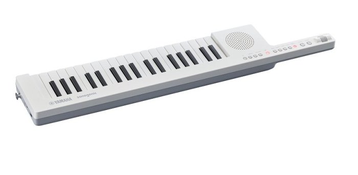 yamaha 吉他造型電子琴 37鍵電子琴 (白色)鍵盤吉他 肩背式鍵盤 肩背式電子琴 贈送原廠琴袋