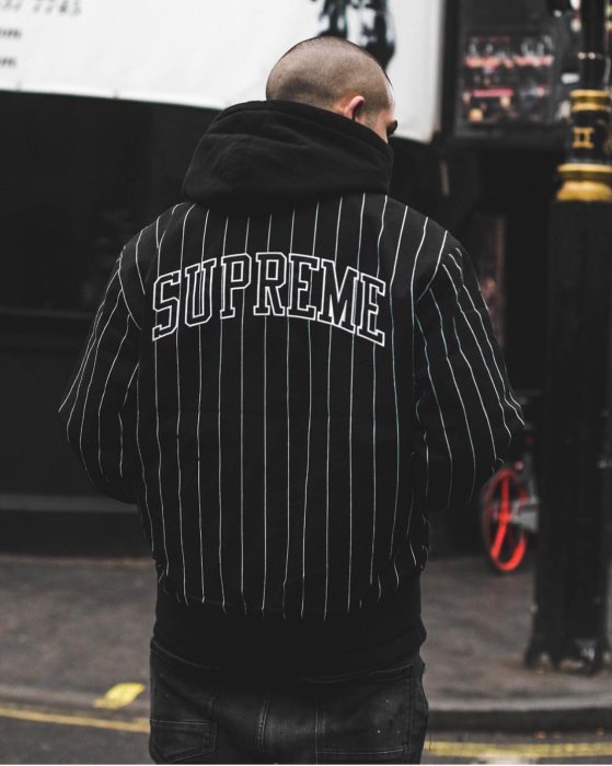 Supreme Pinstripe Varsity Jacket | Yahoo奇摩拍賣