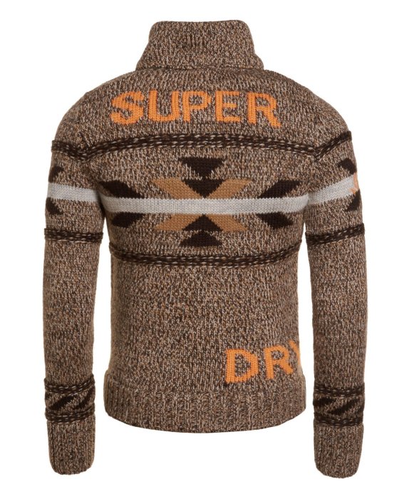 極度乾燥 Superdry Big Chief Zip Knit Buffalo 民族風 復古圖騰 羊毛 水牛 針織外套