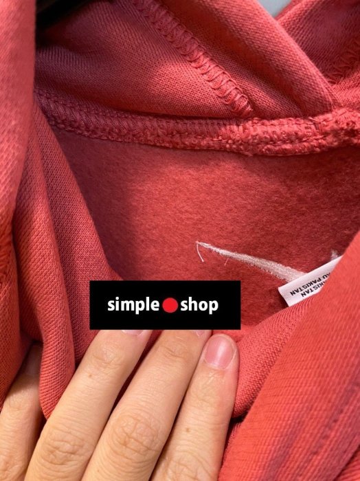 【Simple Shop】NIKE 刺繡 帽T 寬鬆 落肩 鋪棉 連帽長袖 運動長袖 玫紅色 女款 DJ7669-622