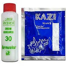 『山姆百貨』美日黑 KAZI 漂粉 40ml + 9% 雙氧乳 雙氧水 60ml