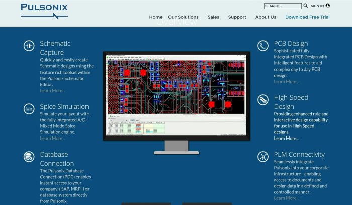 免費試用 PULSONIX, PCB CAD 設計軟件.  強大 直覺 省錢.