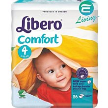 【易油網】【缺貨】Libero Comfort 麗貝樂 全棉嬰兒尿褲 (L) (4號) 26片 【整箱購買】#86067