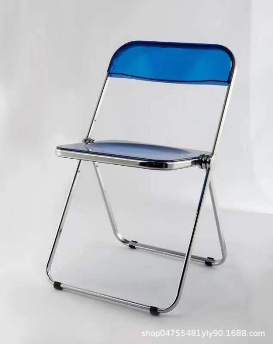 免運 透明亞克力家用餐椅創意洽談椅子 北歐臥室網紅ins透明塑料折疊椅
