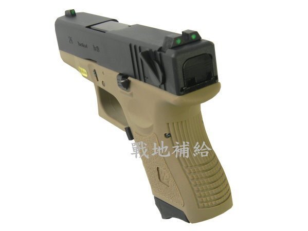 【戰地補給】台灣製WE葛拉克G26單/連發沙色金屬滑套瓦斯槍(滑套可動可後定，後座力大)