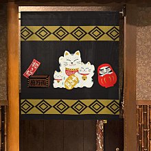招財貓 達磨不倒翁 和風門簾 裝飾 日本製 長90x寬85cm