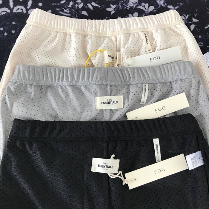 FEAR OF GOD FOG Essentials Mesh Shorts 抽繩網眼休閒運動短褲男女