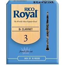 【現代樂器】全新美國 RICO Royal Clarinet 3號 豎笛 黑管 單簧管 竹片 10片裝