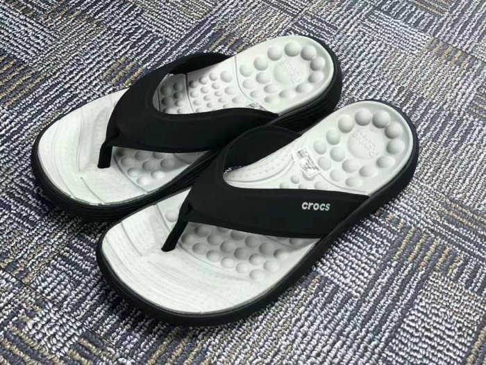 全館特惠 CROCS/卡駱馳 新品夾腳男拖鞋 樂唯厚底休閑沙灘人字拖 海灘鞋 輕便拖鞋 休閒鞋 人字拖 男鞋