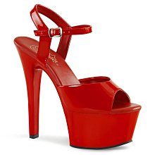 Shoes InStyle《六吋》美國品牌 PLEASER 原廠正品漆皮厚底高跟涼鞋 有大尺碼『紅色』