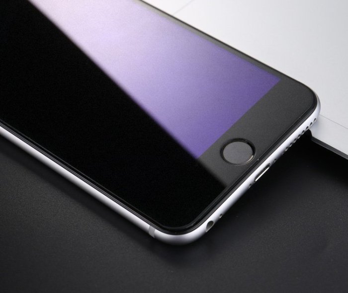 【手機殼專賣店】紫光磨砂全屏鋼化膜蘋果iPhone7Plus 6S 6SPlus手機貼膜 防抗藍光 i6s+/i7+