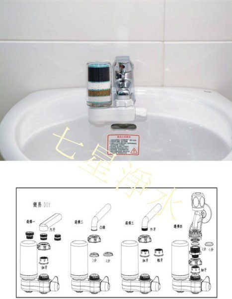 【七星淨水】A1型水龍頭淨水器.沐浴器.刷牙洗臉.泡澡.團購.沐浴龍頭.水龍頭過濾器.濾心.禮物.衛浴(貨號002)