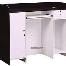 【DH】商品貨號N900-3商品名稱 《盧堡》四尺黑/白色多功能桌，可作收銀檯，接待櫃台，代客泊車接待櫃。主要地區免運費