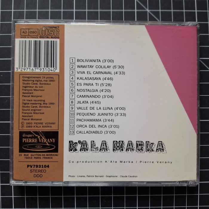 ※藏樂小舖※(演奏CD)卡拉馬卡樂團 Kala Marka-Bolivianita (早期法版)