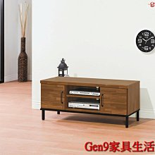 Gen9 家具生活館..麥卡倫深集成木色4尺電視櫃(木心板)-EH*330-403..台北地區免運費!!