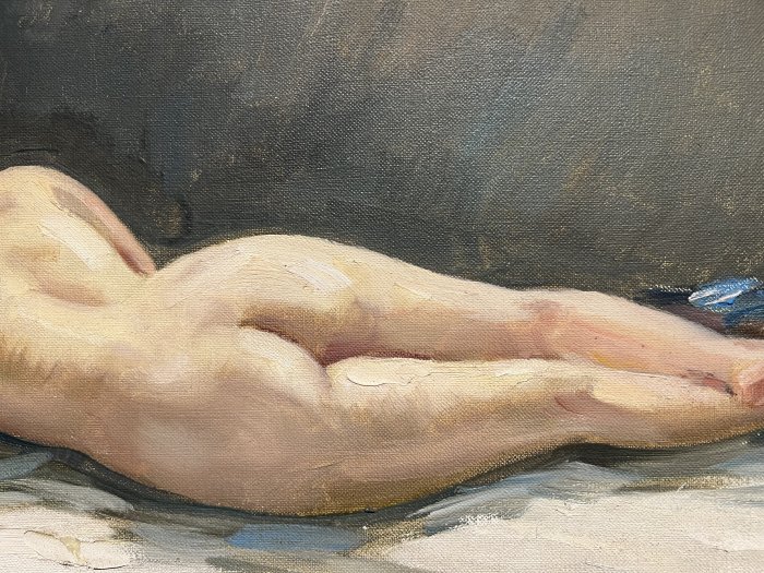 一点會＼二五上新】(A)三木俊二「裸婦」油畫日本名家油彩框畫美術藝術 