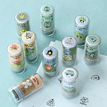 ❅PAVEE❅ 韓國iconic~ CAMPING Diary Stamp 貓咪 黑色手帳裝飾連續印章