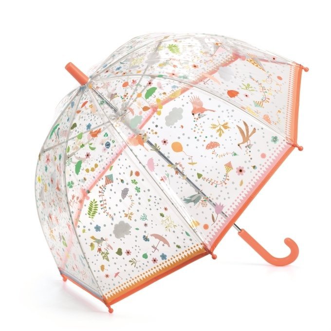 ☘ 板橋統一婦幼百貨 ☘  法國 Djeco智荷 藝術插畫透明 兒童雨傘  雨季來臨
