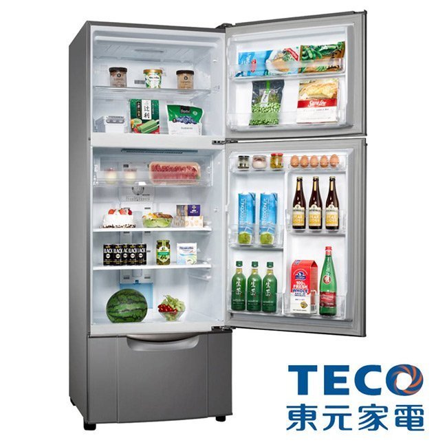 TECO 東元 UV 光觸媒 殺菌燈 三門 DC 變頻 鏡面 電冰箱 543L R5552VXLH 晶鑽灰 1級能源效率