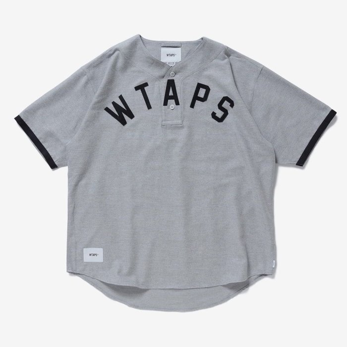 全新現貨WTAPS 22SS LEAGUE / SS / COTTON. FLANNEL 胸前字體棒球衫 