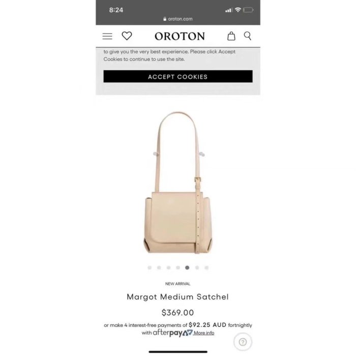 ╭☆包媽子店☆Oroton 澳洲輕奢品牌牛皮中號單肩包Margot Medium Satchel((3色現貨台灣))