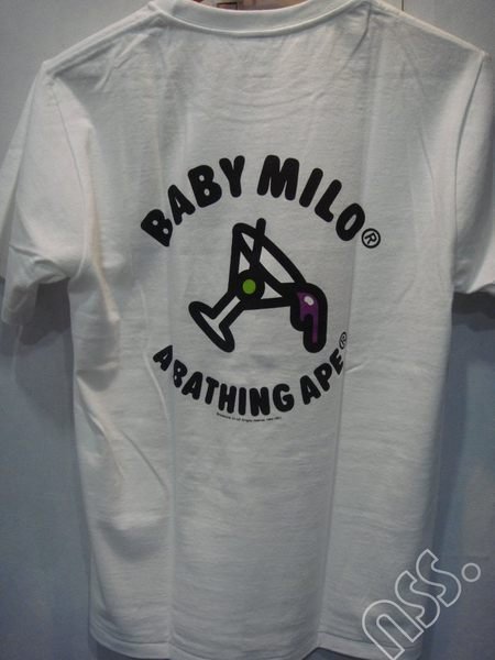 特價【NSS】 A BATHING APE BAPE BABY MILO 白 灰S 酒