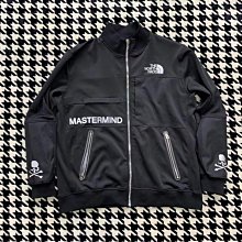 日本mastermind japan 聯名AW18新款The North Face 大骷髏頭黑色立領口袋拉鏈夾克外套