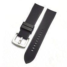 錶帶屋 「快拆裝置」圓弧直條紋膠帶不沾灰 20mm 22mm 厚實鋼扣適用同尺寸手錶或智慧錶帶