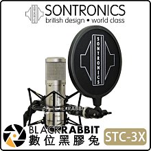 數位黑膠兔【 英國 Sontronics STC-3X 大震膜電容式麥克風 銀色 套裝組 】防震架 防噴罩 麥克風 收音