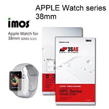 【iMos】3SAS系列保護貼 APPLE Watch series 38mm 兩入組螢幕保護貼 超潑水、防污、抗刮