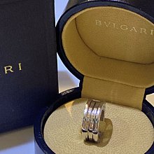 低價換現 二手真品BVLGARI 寶格麗 BULGARI B.ZERO1 18K白金 三環戒指 52 女戒