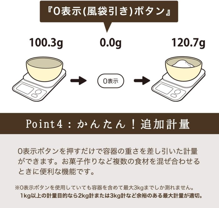 ☆【阿肥】☆日本 dretec KS-816 白 廚房烘焙料理秤 0.1g~3kg 電子秤 非供交易使用