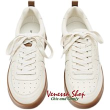 VENESSA~ 西班牙 新款 MD 休閒復古真皮潮鞋 簡約綁帶運動鞋 板鞋 小白鞋 (K1584)