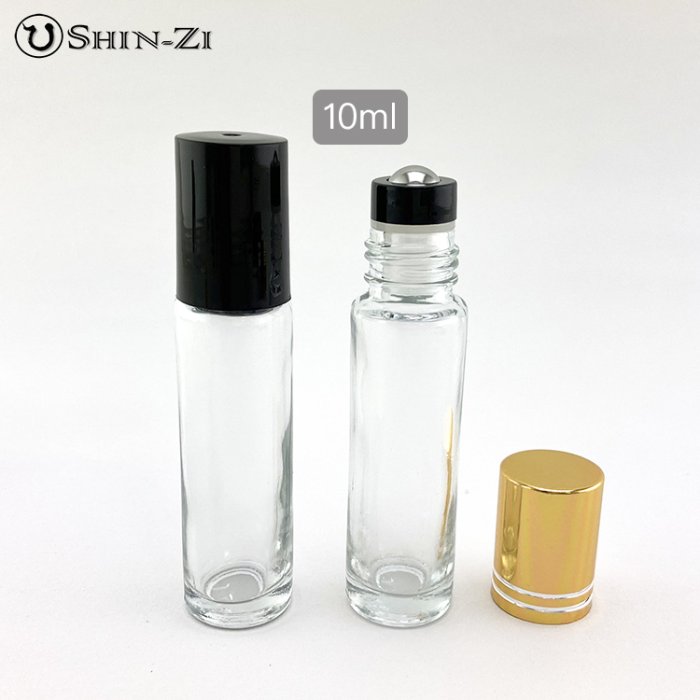 【香芝】加厚玻璃滾珠瓶 升級二代滾珠頭 5ml 10ml 透明/茶色鋼珠頭走珠瓶鋁蓋款 滾珠玻璃瓶精油瓶