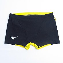 MIZUNO 男款 EXER SUITS 平口泳褲 訓練用 耐穿 N2MB806191 黑x黃【iSport愛運動】