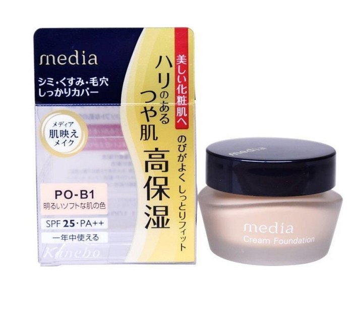 熱賣 日本嘉娜寶Media媚點粉底霜 25g SPF25PA++ 媚點粉底霜 粉底霜 飾底乳【元氣少女代購店】