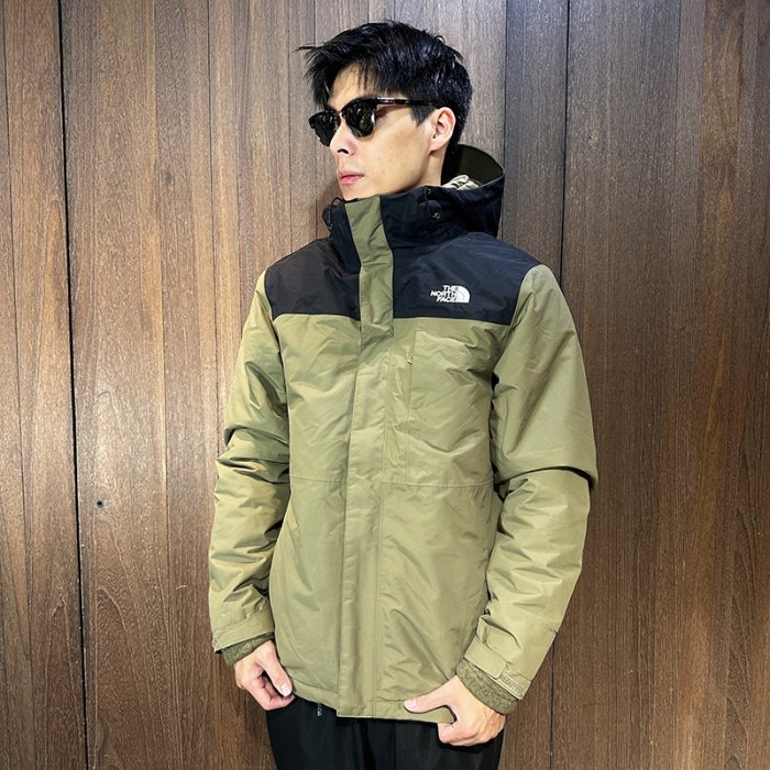 美國百分百【全新真品】the North Face 兩件式外套 男款 Tnf 保暖 防寒 外套 深藍 軍綠 Ce89 Yahoo奇摩拍賣