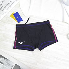 MIZUNO 男款 EXER SUITS 平口泳褲 訓練用 耐穿 N2MB806072 黑X紫【iSport愛運動】