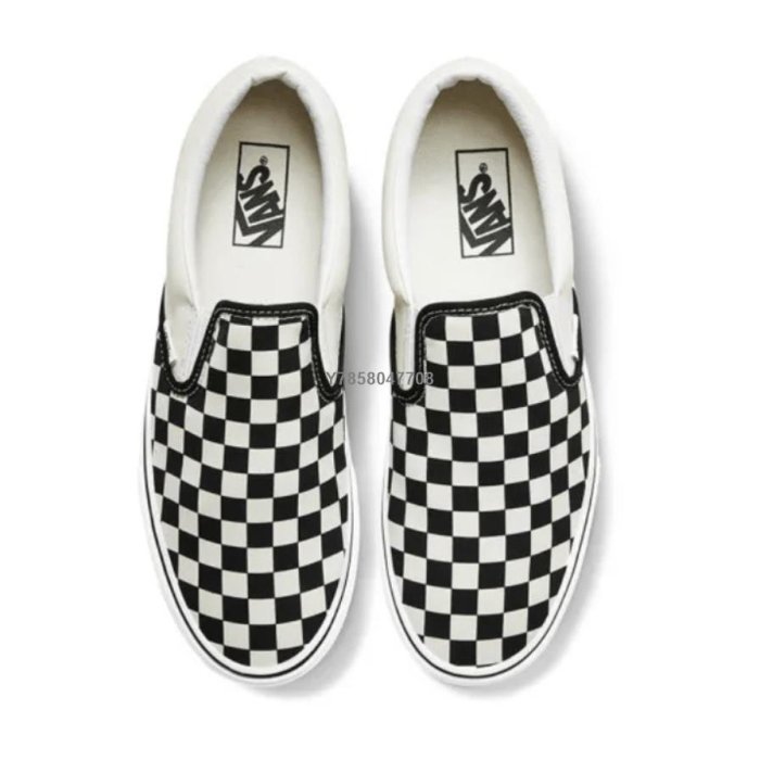 【正品】Vans Slip-On 黑白格子 懶人鞋 帆布鞋時尚休閒百搭滑板鞋 VN000EYEBWW男女鞋