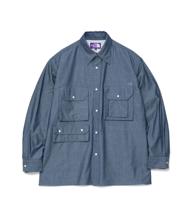 THE NORTH FACE 紫標 Indigo Chambray Field Shirt 多口袋襯衫 NT3308N